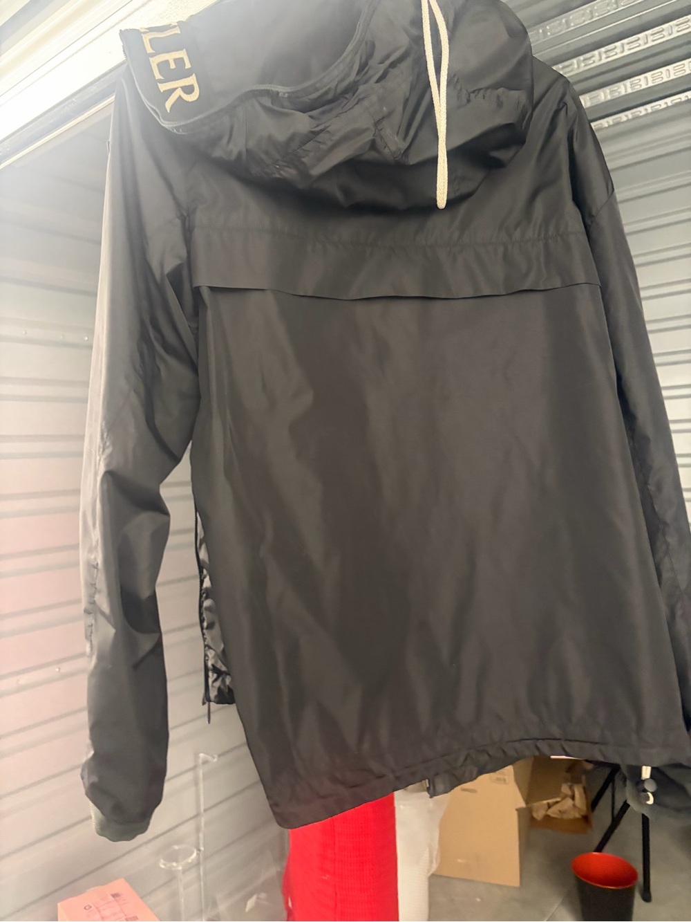 MONCLER MASSEREAU LOGO TAPE HOODED JACKET